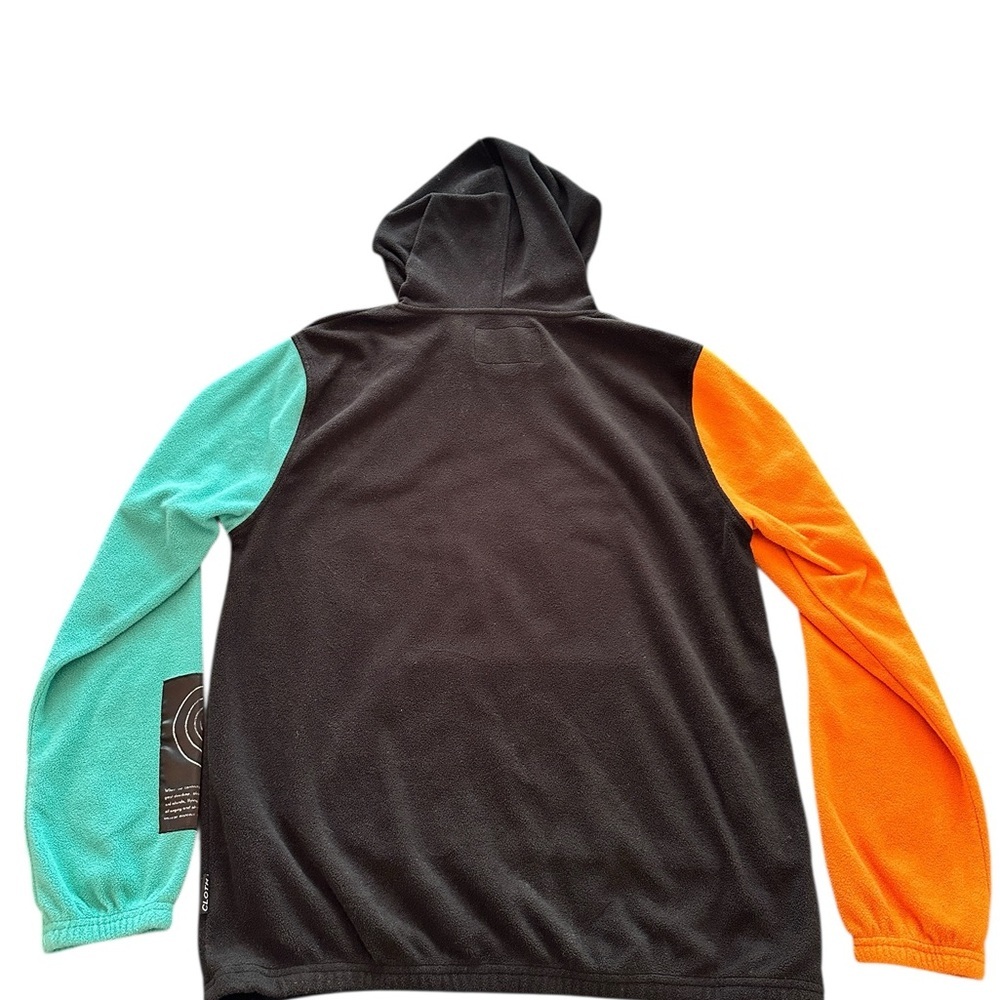 Brooklyn Cloth Black, Orange, Teal, and Cream Hoodie men’s L - Picture 4 of 10